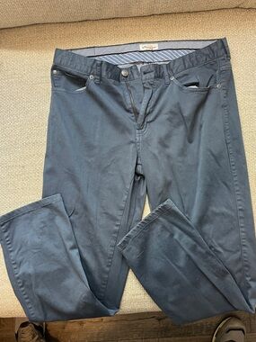 Peter Millar Light Blue Striped Dress Pants